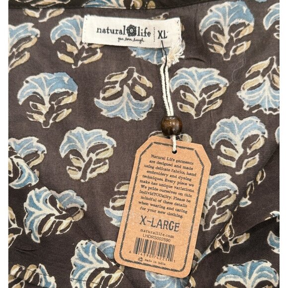 Natural Life Boho Floral Dress Womens Rayon Size XL NEW - Picture 4 of 7